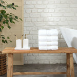Karaca Home 100% Turkish Cotton Hand Towel Set, 4 Piece, 50cmx90cm, White