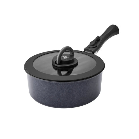 Karaca BioDiamond Easy Clip 13-Piece Non-Stick Cookware Set, Black