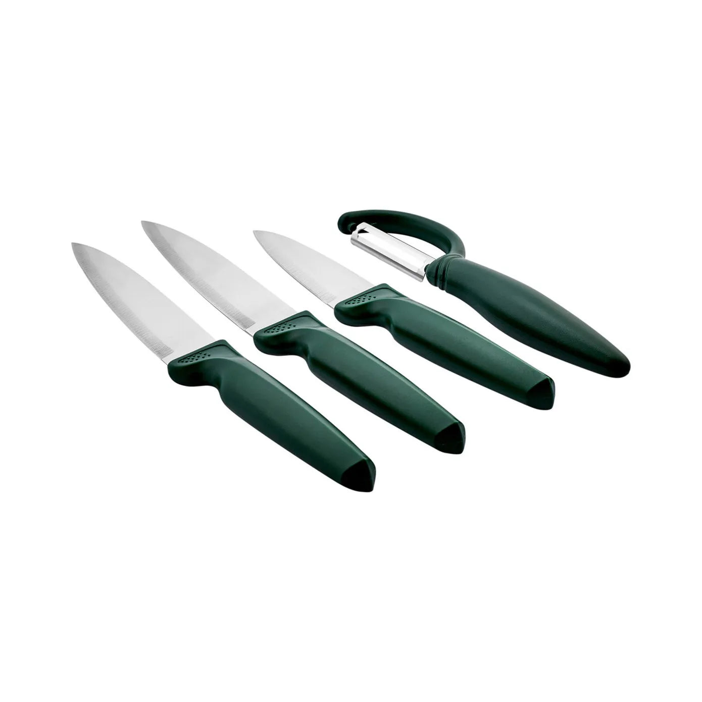 Dr.Inox 4 Piece Stainless Steel Knife Set, Green
