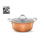 Karaca 3Ply PowerSteel Copper Stockpot with Lid, 2.6L, Copper