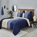 Nautica Home  Aport 100% Cotton Duvet Cover Set, King, 230cmx220cm, Navy Blue