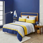Nautica Home Bold 100% Cotton Duvet Cover Set, Double, 200cmx200cm, Yellow Multi