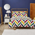 Nautica Home Herring 100% Cotton Duvet Cover Set, Double, 200cmx200cm, White Multi