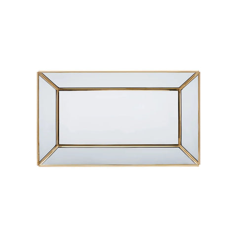 Karaca Home Line Glass Tray, 30cmx18cm, Black Gold