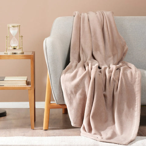 Karaca Home Fiona Welsoft Blanket, 130cmx170cm, Mink