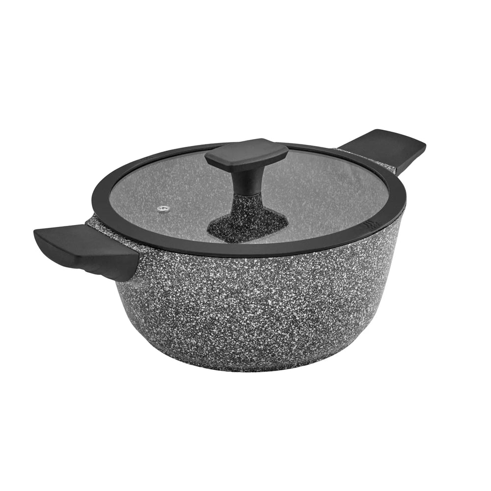 Karaca Serra Biogranite Induction Stockpot with Lid, 20cm, Grey