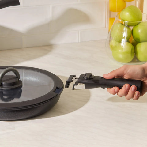 Karaca BioDiamond Easy Clip 13-Piece Non-Stick Cookware Set, Black