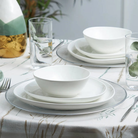 18 piece white dinner set hot sale