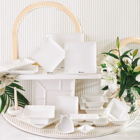 Karaca Ivy Porcelain CerealSoup Bowl, 17.8cmx17.8cmx6.4cm, White