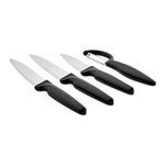 Dr.Inox 4 Piece Stainless Steel Knife Set, Black
