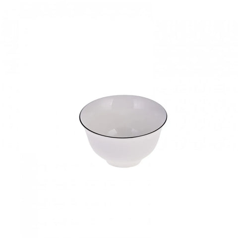 Karaca Elica Porcelain Snack Bowl, 10cm, White Black