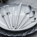 Karaca Jayden 84-Piece Stainless Steel Cutlery Set for 12 People, Silver