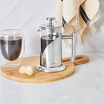 Karaca Borosilicate Glass Stainless Steel French Press, 350ml, Silver