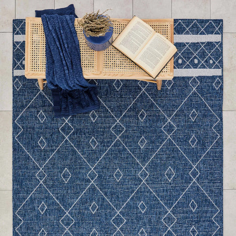 Kasmir Rugs 724 Indoor&Outdoor Datça Rug, 160cmx230cm, Blue