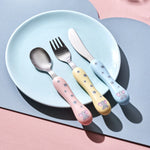 Karaca Safari 3 Piece Stainless Steel Cutlery Set for Kids, Multi