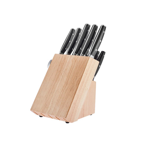 Karaca Toledo 12 Piece Knife Set with Stand, Black