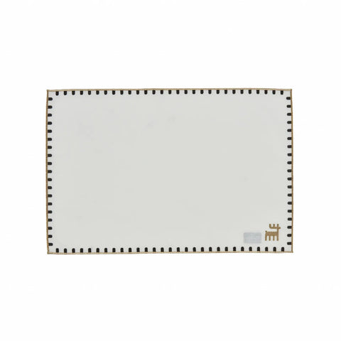 Karaca Home 50th Anniversary Collection Core Rectangle Placemat Set, 6 Piece, 32cmx28cm, White Gold