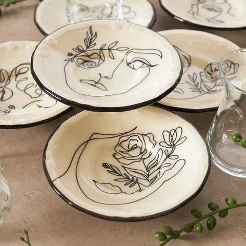 Karaca Face 12 Piece Turkish Tea Set for 6 People, 132ml, Multi