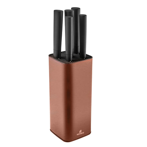 Karaca Grammy Knife Block Set, 5 Piece, Copper Black