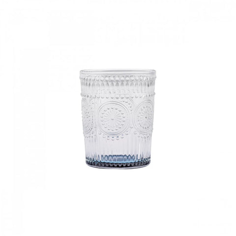 Karaca Sunflower Glass Tumbler Glass, 250ml, Transparent Blue