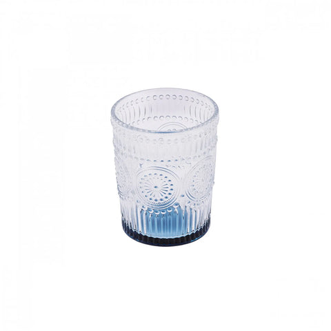 Karaca Sunflower Glass Tumbler Glass, 250ml, Transparent Blue