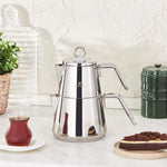 Karaca Ikizdere Stainless Steel Induction Teapot Set, Medium, Silver