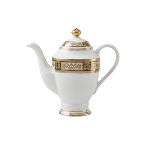 Weimar Friederike Of Hesse-Darmstadt 15 Piece Fine Bone Tea Set, White Gold