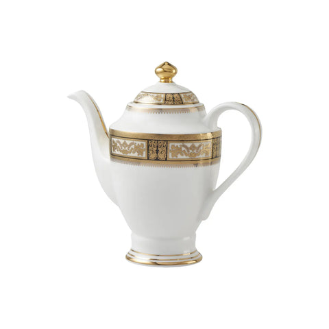 Weimar Friederike Of Hesse-Darmstadt 15 Piece Fine Bone Tea Set, White Gold