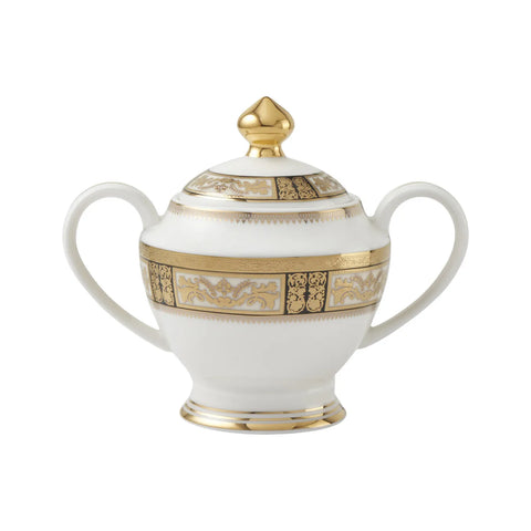 Weimar Friederike Of Hesse-Darmstadt 15 Piece Fine Bone Tea Set, White Gold