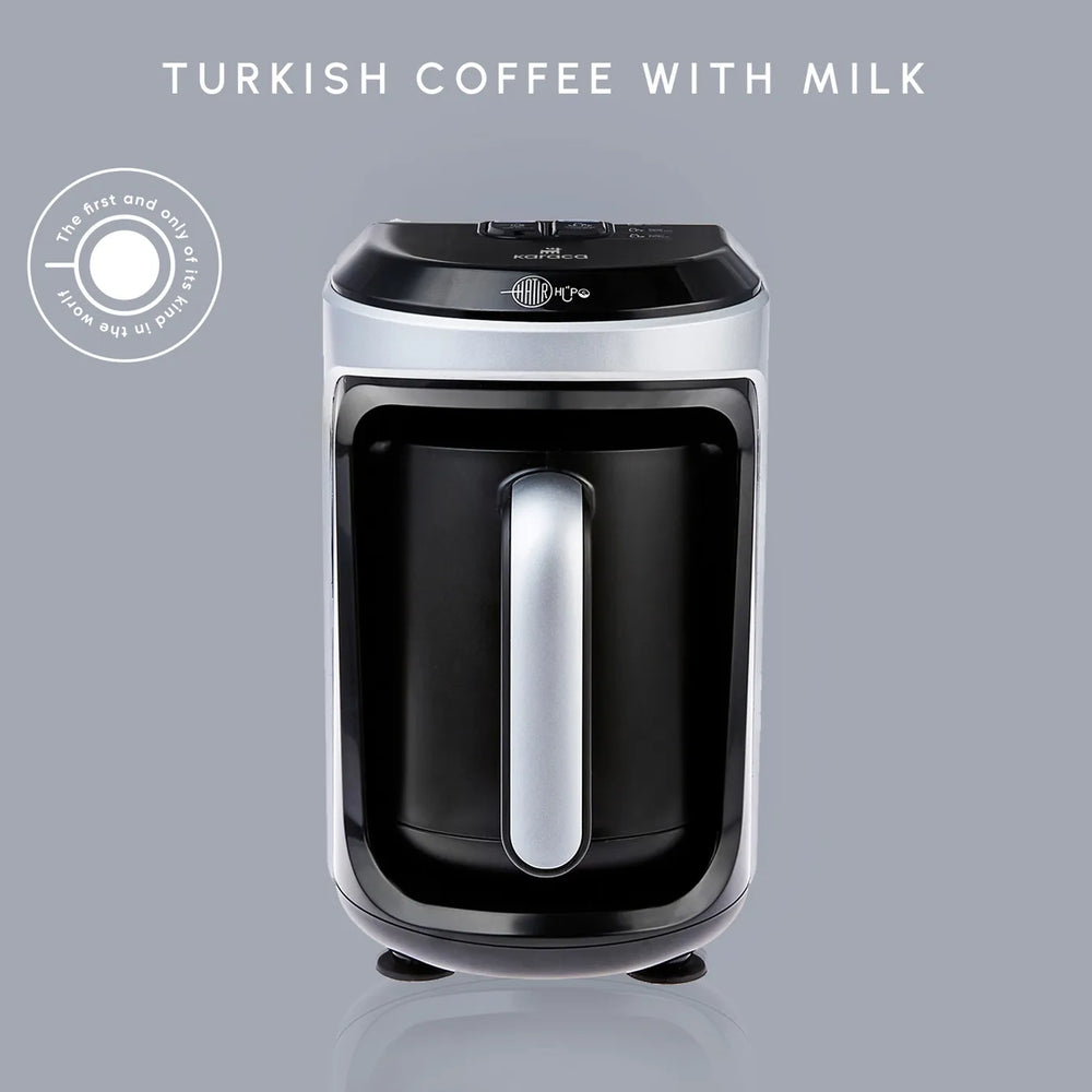 Karaca Hatır Hüps Turkish Coffee Maker and Milk Steamer, 535W, Silver