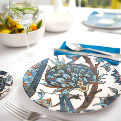 Karaca Refika 4 Piece Ceramic Serveware Set, 25cm, Multi