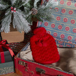 Karaca Home Plush Hot Water Bottle and Cover, 2L, Red