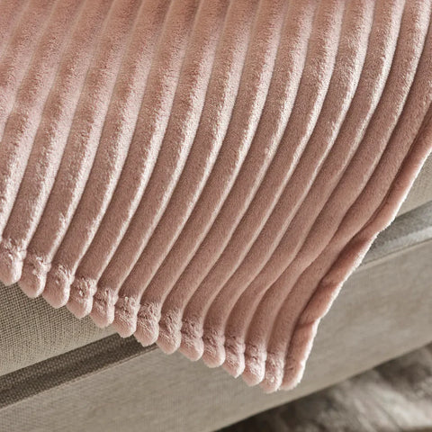 Karaca Ruby Stripe Wellsoft TV Blanket, 130x150cm, Pink