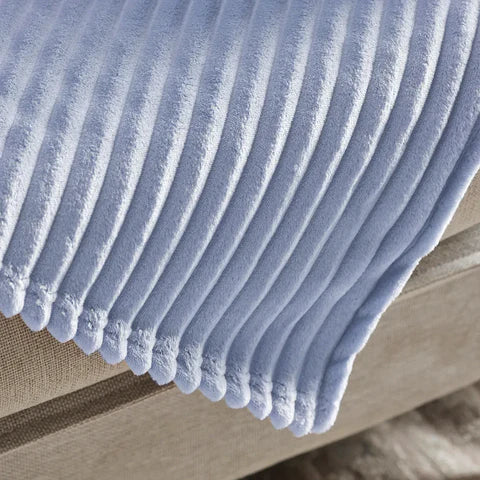 Karaca Ruby Stripe Wellsoft TV Blanket, Single, 130x150cm, Blue