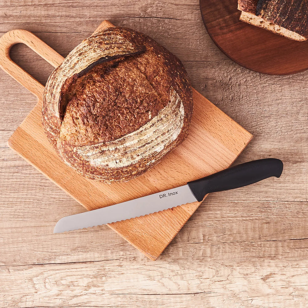 Dr. Inox Bread Knife, 20cm, Black