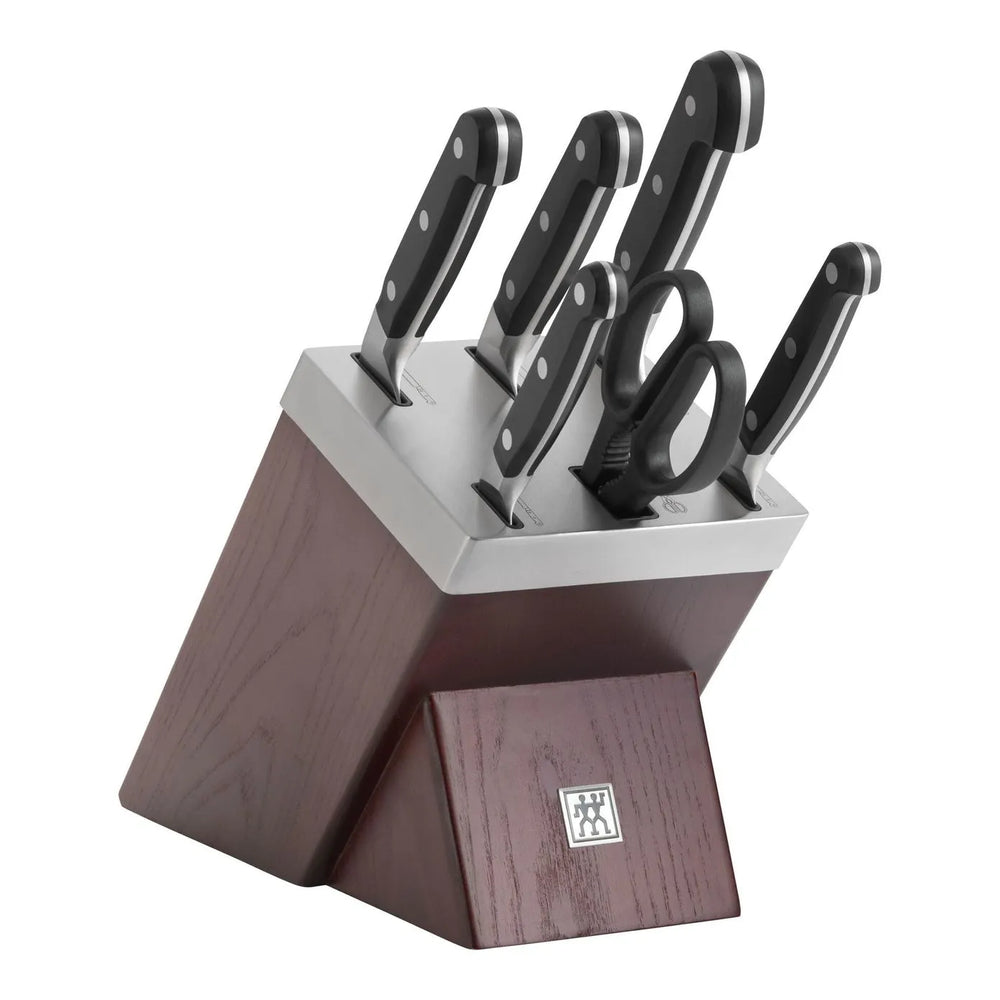 Zwilling Pro 7-Piece Knife Block Set with KiS technology, Black Silver