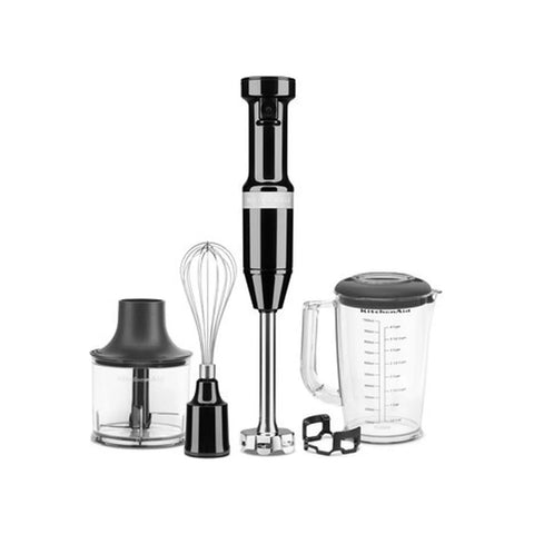 KitchenAid Hand Blender with Accessories, 1L Bottle, 180W, Oynx Black