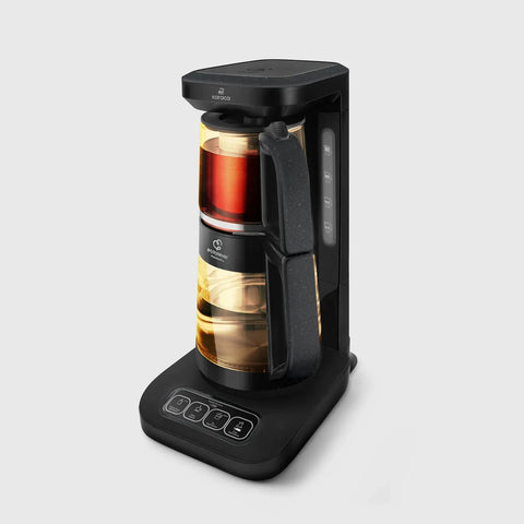 Karaca Caysever Robotea Pro 4 in 1 Talking Automatic Tea Maker Kettle and Filter Coffee Maker, 2500W, Agate