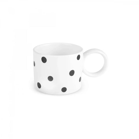 Karaca Erica Dot New Generation Bone Mug, 370ml, Black