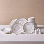 Karaca Stream Bone China Nefeli 56-Piece Dinner Set for 12 People, Gold