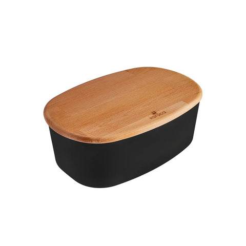 Karaca Nef Melamine Bread Box, 14x32x19 cm, Black
