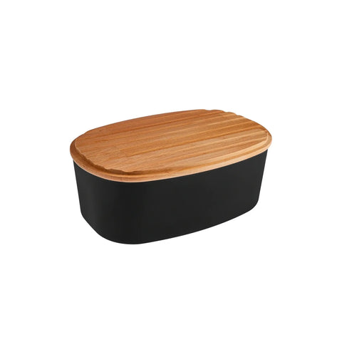 Karaca Nef Melamine Bread Box, 14x32x19 cm, Black