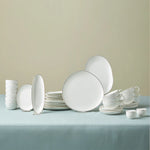 Karaca Stream Pure Middle 34-Piece Serveware Set for 6 People, White Gold