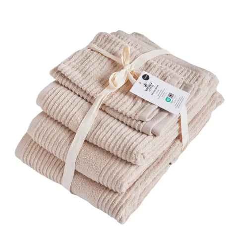 Karaca Home Rachel Supreme 100% Turkish Cotton Towel Set, Beige