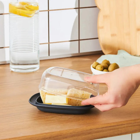  Karaca Girona 2-Piece Breakfast Storage Container, Navy Blue