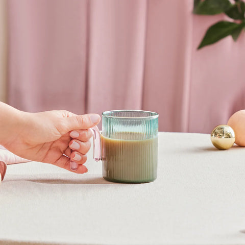 Karaca Miracle Glass Mug, 320ml, Blue