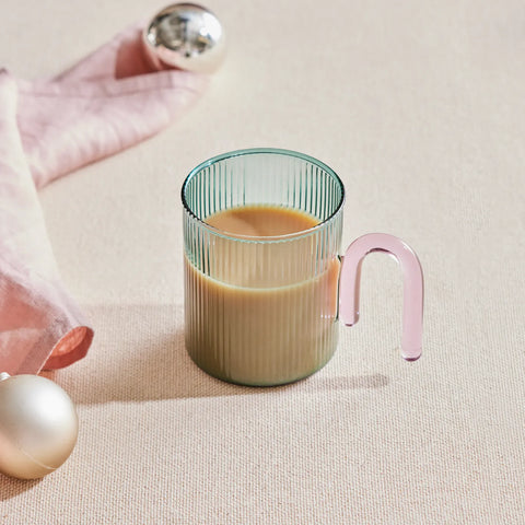 Karaca Miracle Glass Mug, 320ml, Blue