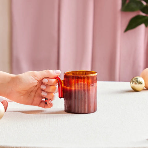 Karaca Miracle Glass Mug, 320ml, Brown