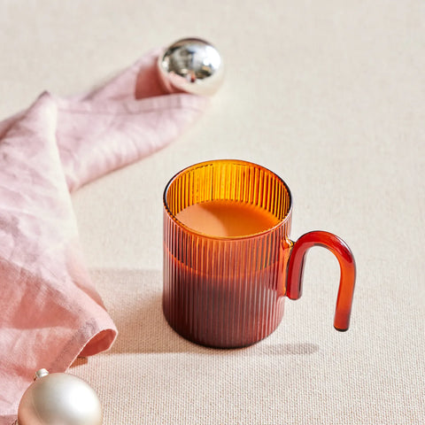 Karaca Miracle Glass Mug, 320ml, Brown