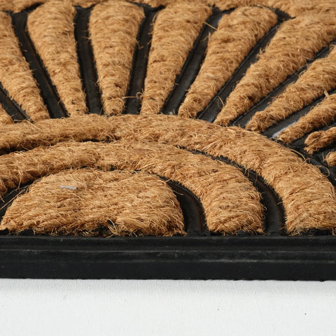 Kaşmir Rugs 7/24 Rubber Fan Coco Door Mat, 45cmx75cm, Multi